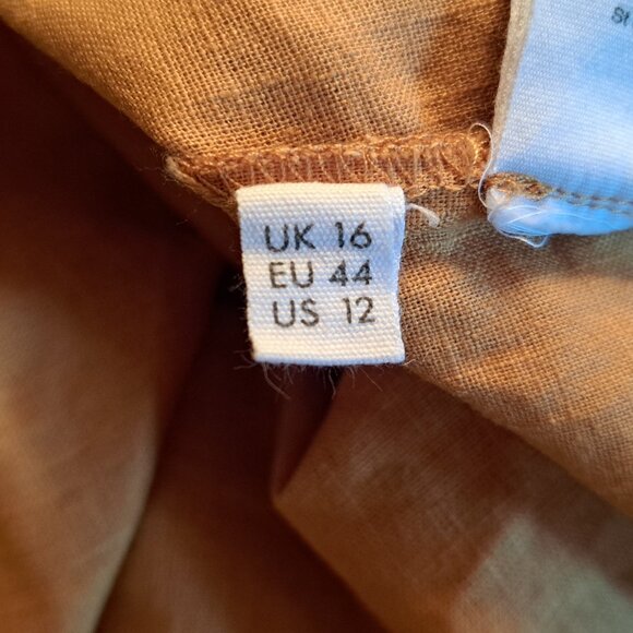 CELTIC & CO Linen Button Detail Top, goldenrod, sz 12 - Picture 10 of 10